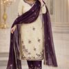 Crush Tissue Embroidery Suit Set With Muslin Bottom & Dupatta (4 Colours)